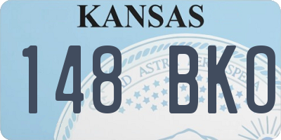 KS license plate 148BKO