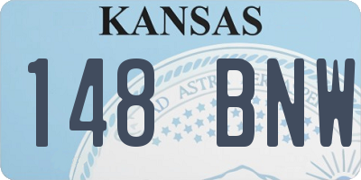 KS license plate 148BNW