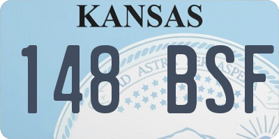 KS license plate 148BSF