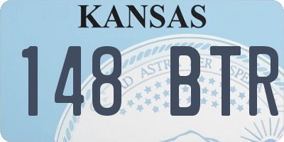 KS license plate 148BTR