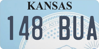 KS license plate 148BUA