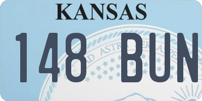 KS license plate 148BUN