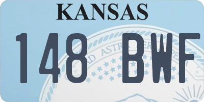 KS license plate 148BWF