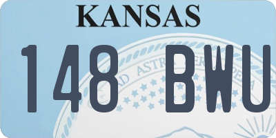 KS license plate 148BWU