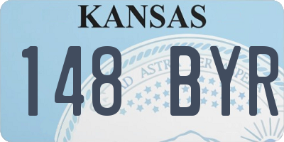 KS license plate 148BYR