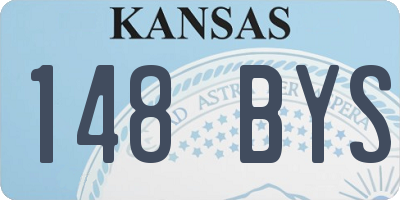 KS license plate 148BYS