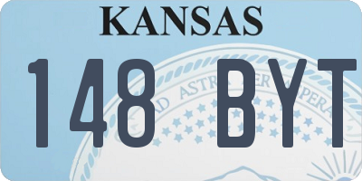 KS license plate 148BYT