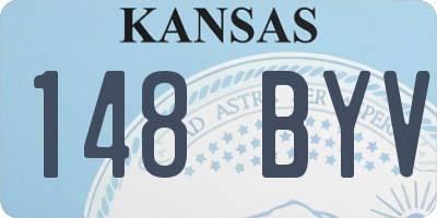 KS license plate 148BYV