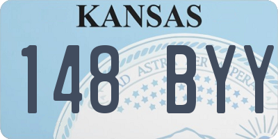 KS license plate 148BYY