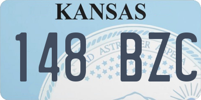 KS license plate 148BZC