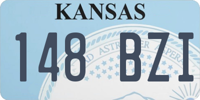 KS license plate 148BZI