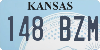 KS license plate 148BZM