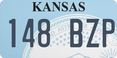 KS license plate 148BZP