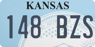 KS license plate 148BZS
