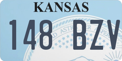 KS license plate 148BZV