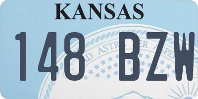 KS license plate 148BZW