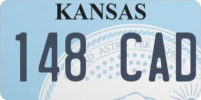 KS license plate 148CAD