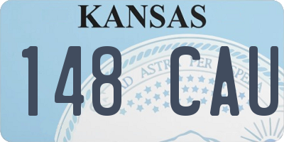 KS license plate 148CAU
