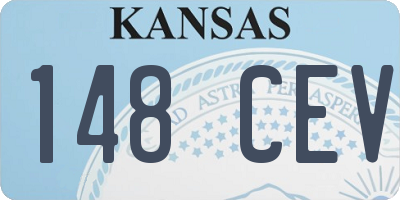 KS license plate 148CEV