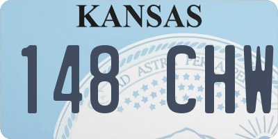 KS license plate 148CHW
