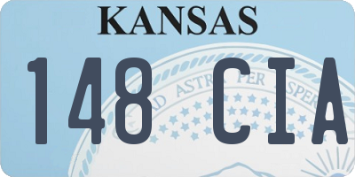 KS license plate 148CIA