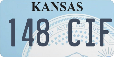 KS license plate 148CIF