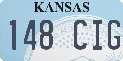 KS license plate 148CIG