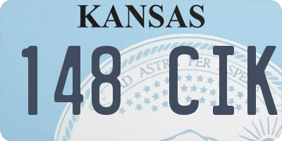 KS license plate 148CIK
