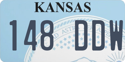 KS license plate 148DDW