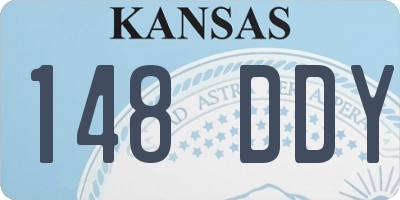 KS license plate 148DDY