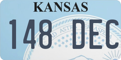 KS license plate 148DEC