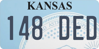 KS license plate 148DED