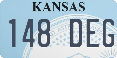 KS license plate 148DEG
