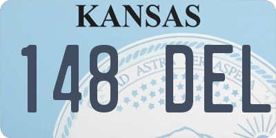 KS license plate 148DEL