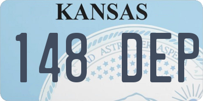 KS license plate 148DEP