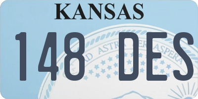 KS license plate 148DES