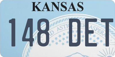 KS license plate 148DET