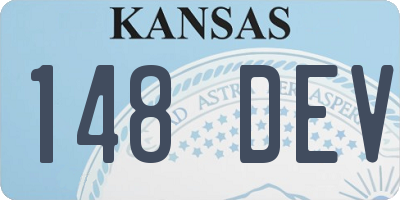 KS license plate 148DEV