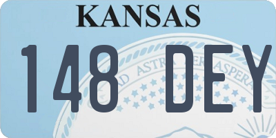 KS license plate 148DEY