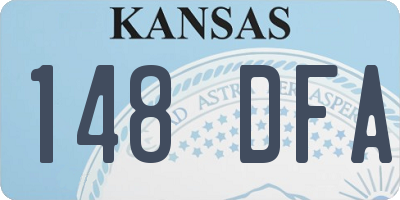 KS license plate 148DFA