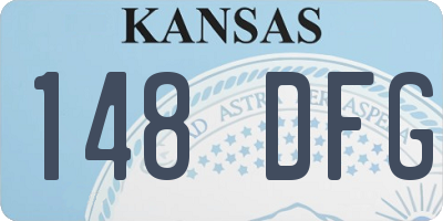 KS license plate 148DFG