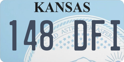 KS license plate 148DFI