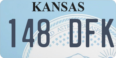 KS license plate 148DFK