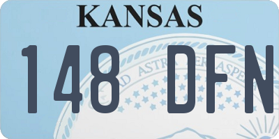 KS license plate 148DFN