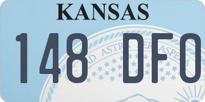 KS license plate 148DFO