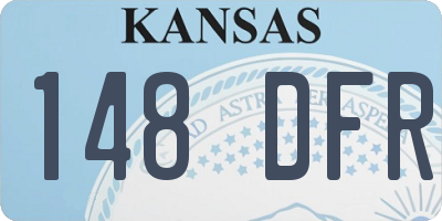 KS license plate 148DFR
