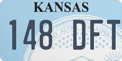 KS license plate 148DFT