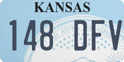 KS license plate 148DFV