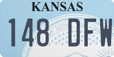 KS license plate 148DFW