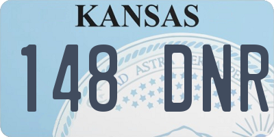 KS license plate 148DNR